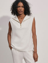 Load image into Gallery viewer, Magnolia Half Zip Tank in Ivory Mark
