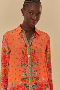 Fruit Garden Scarf Long Sleeve Shirt