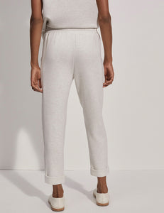 The Rolled Cuff Pant 25 in Ivory Marl