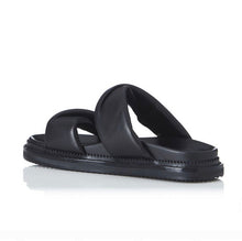 Load image into Gallery viewer, Black Leather Cloud Sandals
