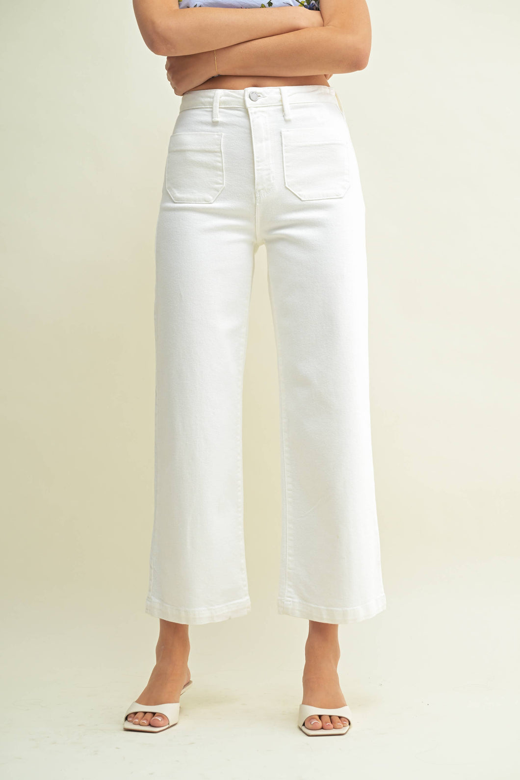 OFF WHT - Patch Pocket Wide Leg