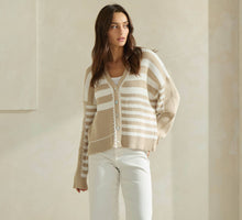 Load image into Gallery viewer, Color Block Stripe Cardigan
