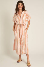Load image into Gallery viewer, Striped Button Down Midi Shirt Dress
