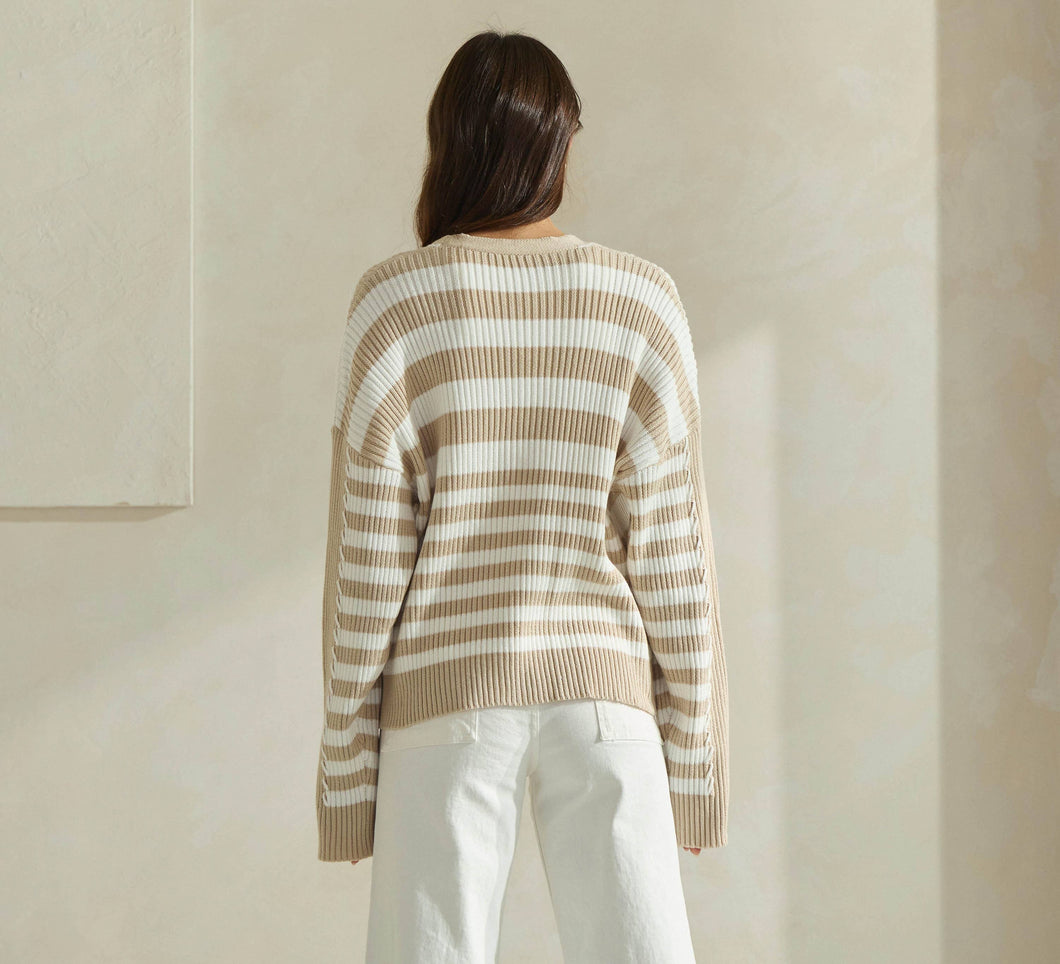 Color Block Stripe Cardigan