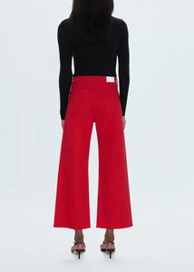 Penny High Rise Wide Leg Jean in Ruby