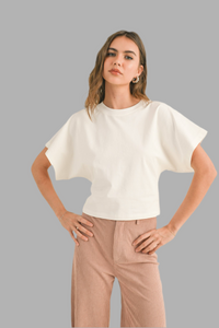 WIDE SLEEVE COTTON TOP