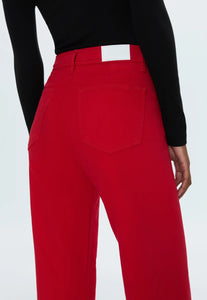 Penny High Rise Wide Leg Jean in Ruby