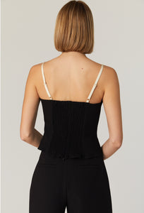 Azra Twill Corset Strappy Top