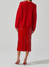 Load image into Gallery viewer, Amos Red Sequin Skirt
