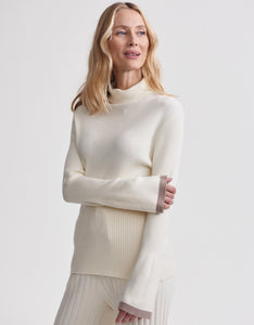 Ravena Rib Knit High Neck Top