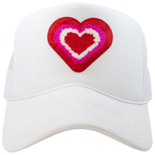 Load image into Gallery viewer, Heart Stack Chenille Patch Valentine&#39;s Day Foam Trucker Hat
