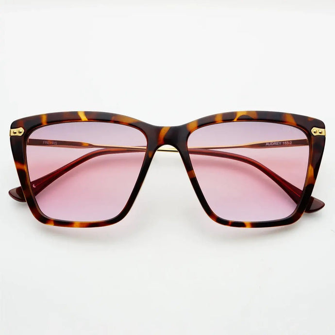 Audrey Tortoise Pink Sunglasses - Kirk and VessFREYRS Eyewear