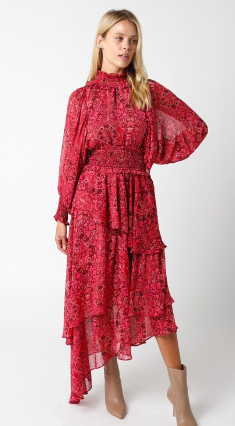 Autumn Floral Tiered Dress - Kirk and VessKirk and Vess