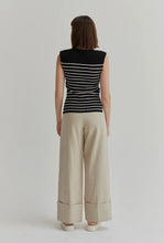 Load image into Gallery viewer, Blake Striped Power Shoulder Sleeveless Sweater - Kirk and VessCrescent
