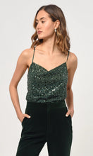 Load image into Gallery viewer, Bona Cowl Neck Sequin Cami - Kirk and VessGreylin
