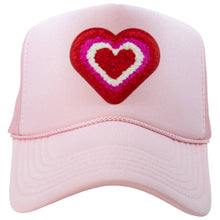 Load image into Gallery viewer, Heart Stack Chenille Patch Valentine&#39;s Day Foam Trucker Hat
