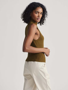 Caley Fitted Rib Tank Olive - Kirk and VessVarley