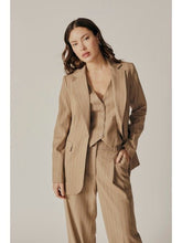 Load image into Gallery viewer, Camel Pinstripe Blazer - Kirk and VessDeluc
