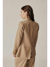 Load image into Gallery viewer, Camel Pinstripe Blazer - Kirk and VessDeluc
