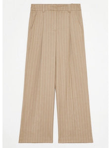 Camel Pinstripe Trouser Pant - Kirk and VessDeluc