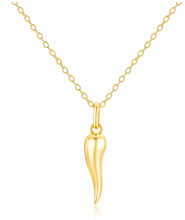 Load image into Gallery viewer,  Cornicello - Italian Horn Necklace - Protection and Passion - Kirk and VessHoopLa Style
