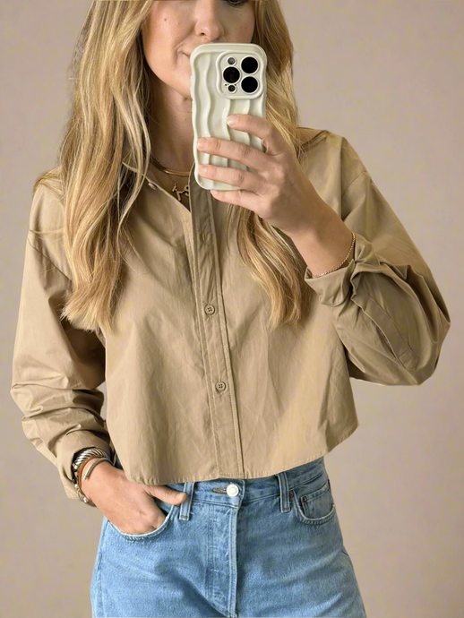 Cropped Button Down Shirt - Kirk and VessMIOU MUSE