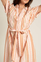 Load image into Gallery viewer, Striped Button Down Midi Shirt Dress
