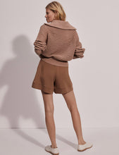 Load image into Gallery viewer, Eloise Full Zip Knit Sweater in Warm Taupe - Kirk and VessVarley
