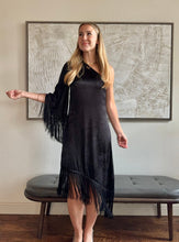 Load image into Gallery viewer, Evie Black Fringe Dress - Kirk and VessFrnch
