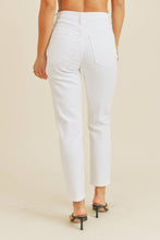 Load image into Gallery viewer, High Rise Mom Jean WHITE - Kirk and VessJUST BLACK DENIM
