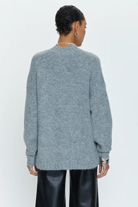 Grey Mock Neck Sweater by Pistola 
