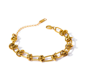 18k Gold Plated Knot Bracelet