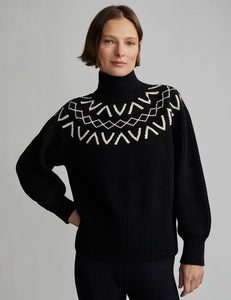 Varley Marcie Fair Isle Yoke Knit Sweater