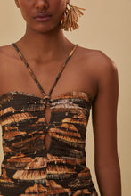 Load image into Gallery viewer, Farm Rio Brown Shuhu Maxi Dress
