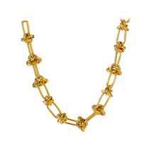 Load image into Gallery viewer, 18k Gold Plated Knot Chain Necklace
