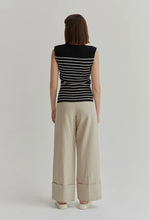 Load image into Gallery viewer, Blake Striped Power Shoulder Sleeveless Sweater
