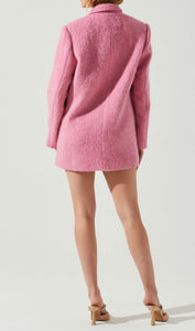 Kindra Pink Mohair Coat