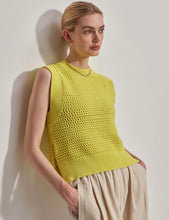 Load image into Gallery viewer, Randal Crop Knit Tank -Electric Lime
