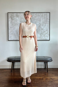 Crochet Maxi Dress in Ivory