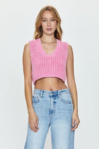 Pistola Pink Cropped Sweater