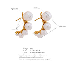 Load image into Gallery viewer, Modern Pearl Huggie Earrings (2 Colors)

