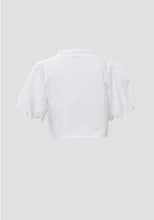 Load image into Gallery viewer, White Eyelet Cropped Blouse
