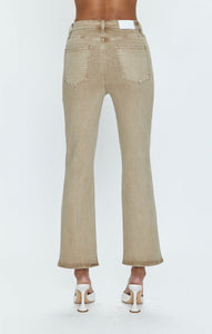 Lenon High Rise Crop Boot Jeans in Mink Show