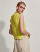 Load image into Gallery viewer, Randal Crop Knit Tank -Electric Lime
