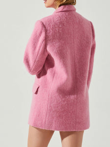 Kindra Pink Mohair Coat - Kirk and VessASTR THE LABEL