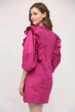 Load image into Gallery viewer, LINEN BLEND RUFFLE DETAIL V - NECK DRESS FD80006 - Kirk and VessFATE
