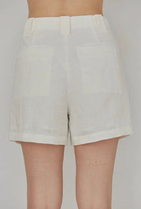 Madison Pleated Linen Shorts - Kirk and VessCrescent