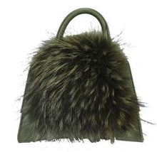 Load image into Gallery viewer, MDOF Italian Olive Leather Crossbody Bag w/Matching Real Fur - Kirk and VessJIJOU CAPRI
