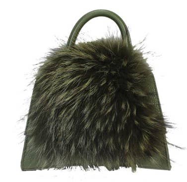 MDOF Italian Olive Leather Crossbody Bag w/Matching Real Fur - Kirk and VessJIJOU CAPRI