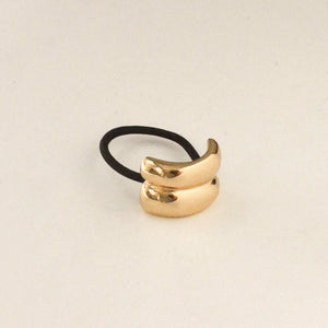 Mini Metal Double Cuff Hair Tie | Gold - Kirk and Vessnar'sha